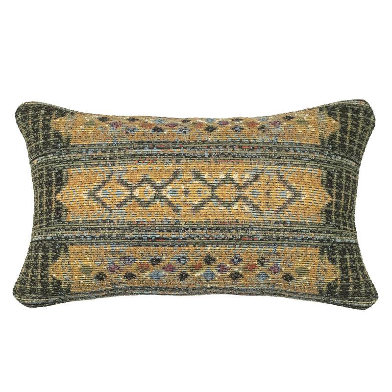 Green Tribal Stripe Indoor/Outdoor Decorative Pillow