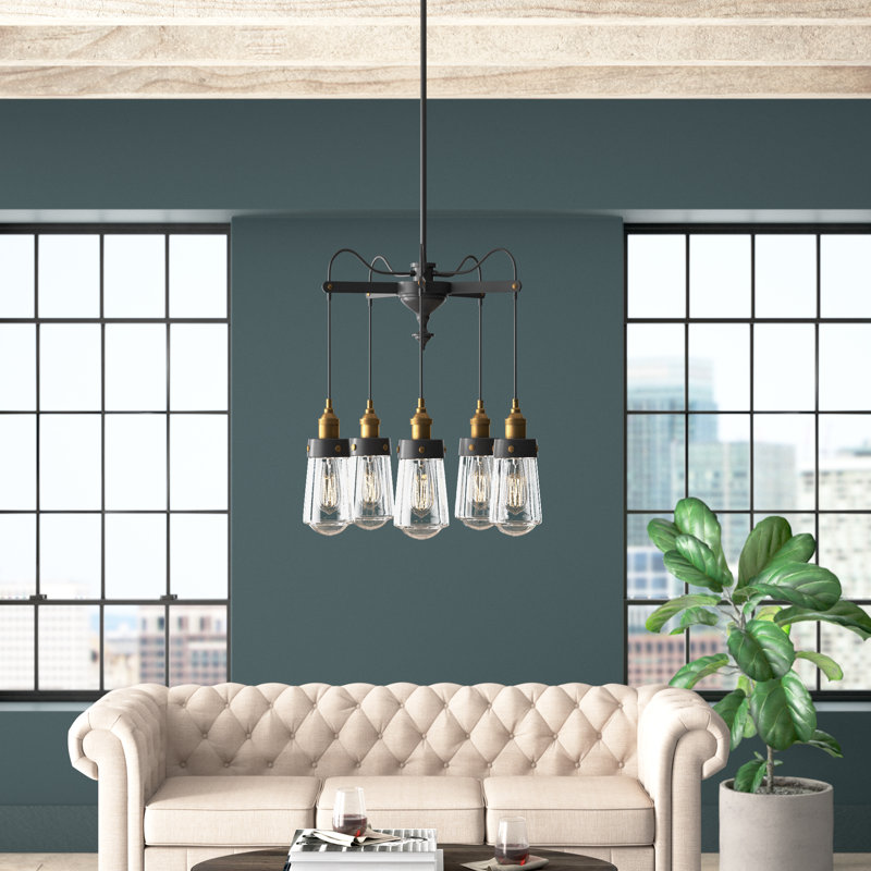 Luminaire grappe suspendu 5 lumières Wellfleet