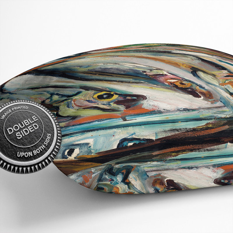 Dead Fish Square Throw Cushion, 40cm H x 40cm W x 15cm D