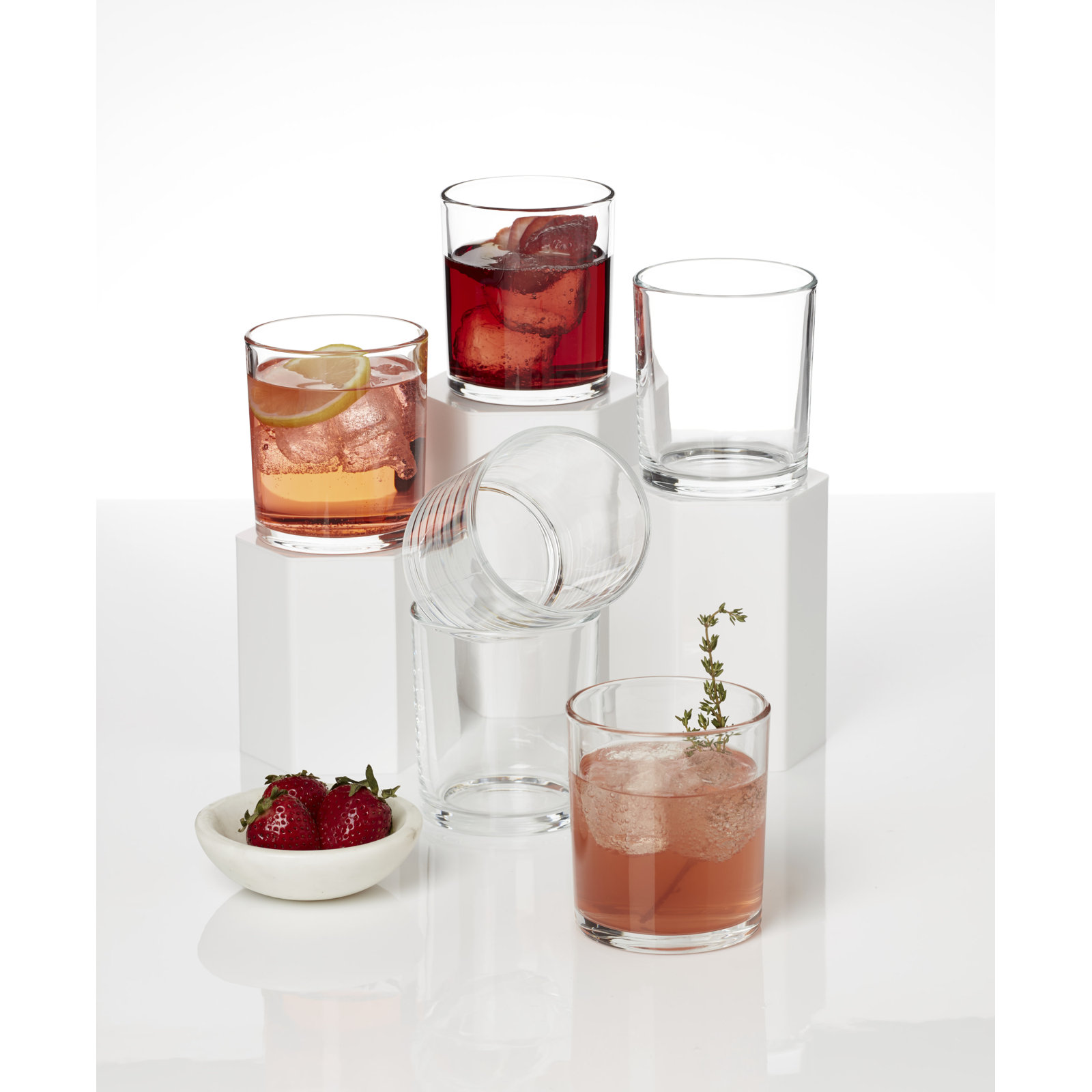 24 Seven Clear Medium Tumbler, Set of 6