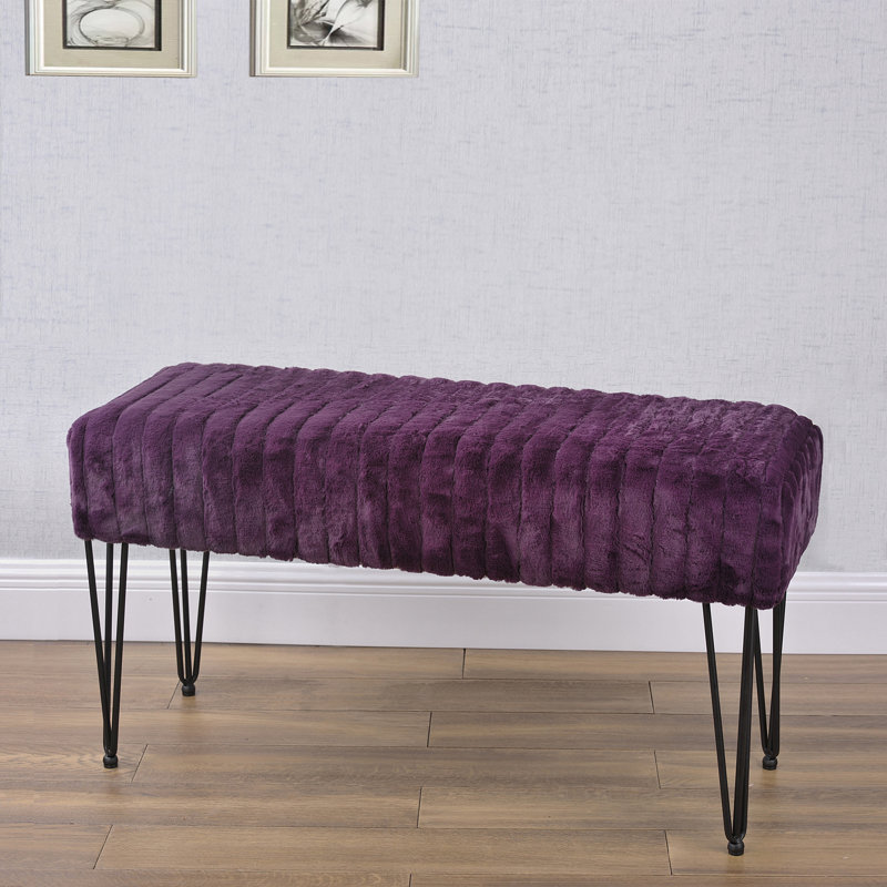 Dugan Upholstered Ottoman, Blackberry 