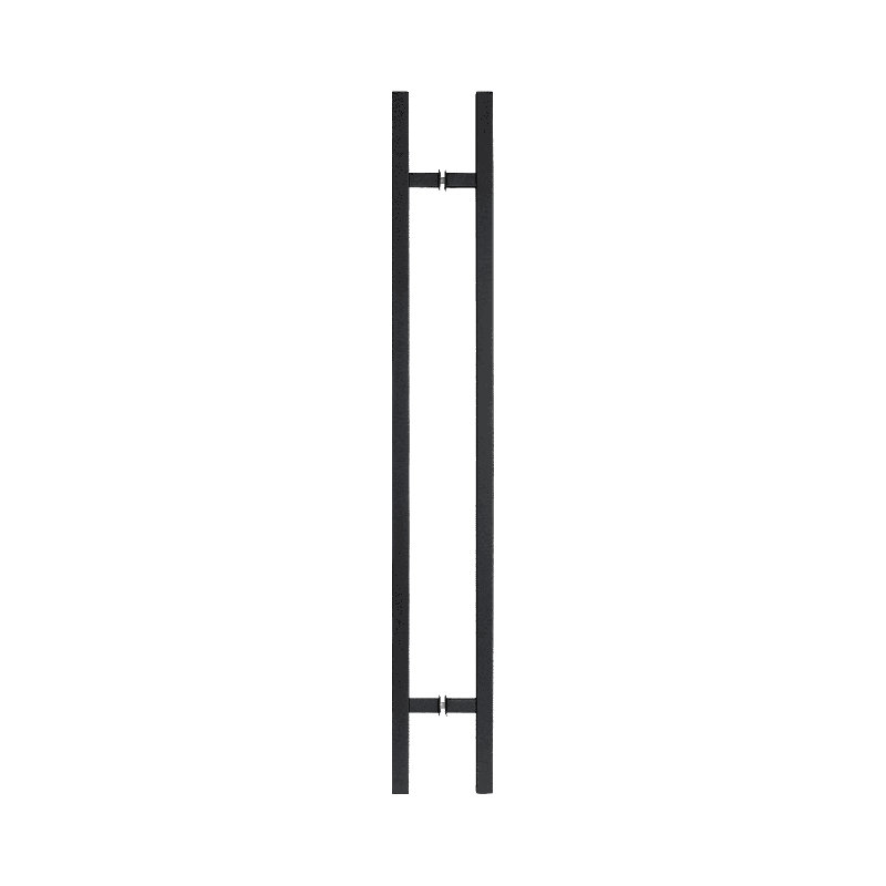 Poignée de porte longue, poignée d'entrée en forme de «H» carrée, acier inoxydable 304, Noir, noir, noir, noir