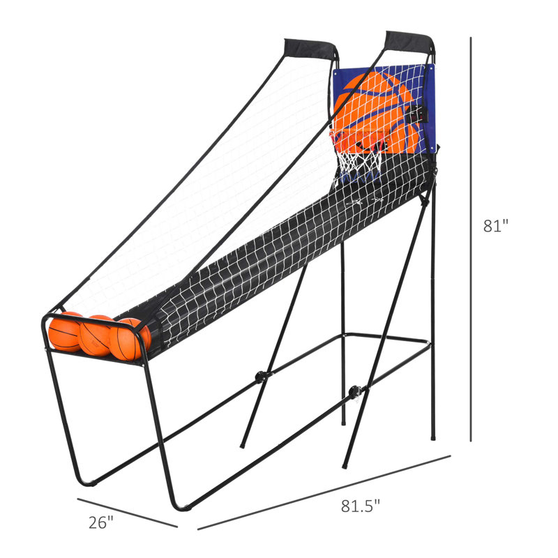 Jeu d'arcade de basketball avec tableau de pointage électronique pour 1 à 2 joueurs