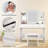 Baidy Vanity Set with Lighted Mirror and Stool