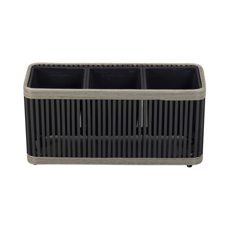  Jardinière Delbrook, rectangulaire, gris, Gris