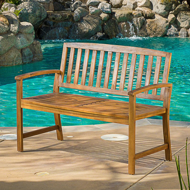 Banc d'extérieur moderne, banc d'extérieur, Teck