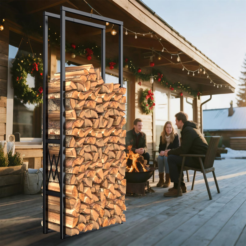 75cm W Metal Log Rack
