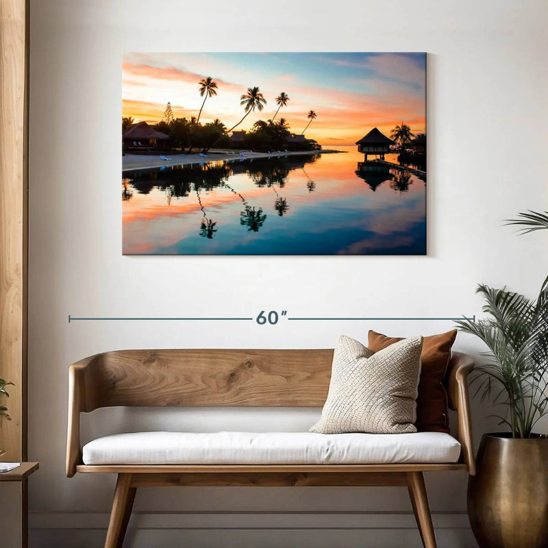 Ravi Palm Beach Reflection, 30" H x 45" W