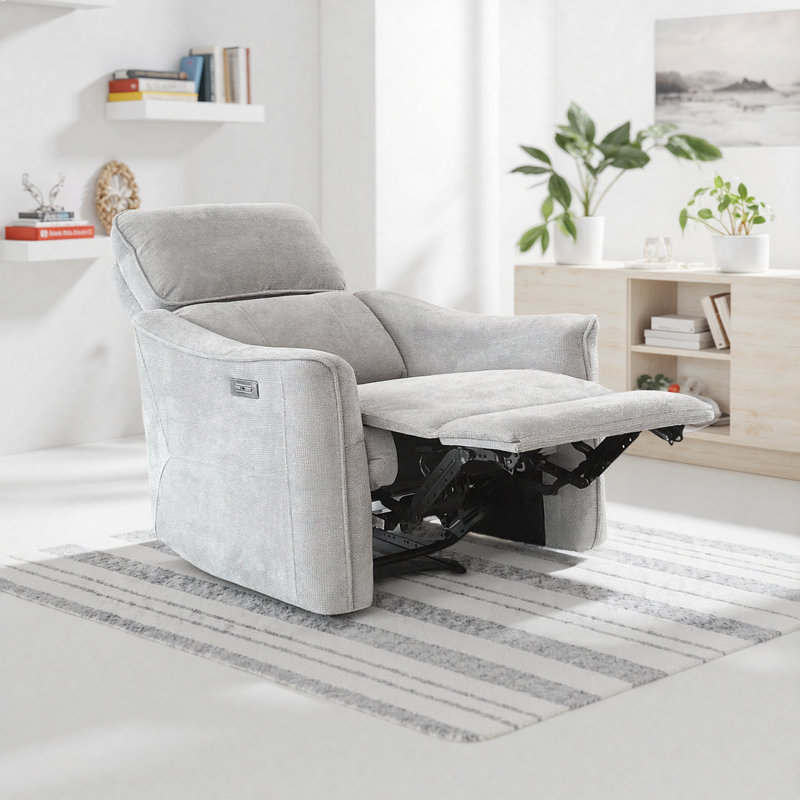 Electric Recliner Seating with Sleep Function, Upholstered – Made for Everyday Comfort, 1, Grey