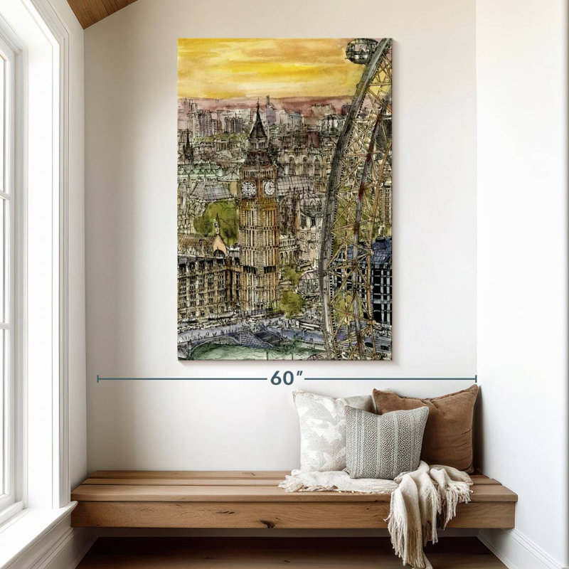 Aime Iconic City Scene IV, 51" H x 34" W