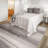High-Low Striped Ombre Indoor Area Rug, Charcoal Gray Modern Textured Polyester – Migliore Osian-109426986