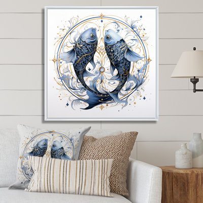 Poissons, signe du zodiaque - astrologie, art mural