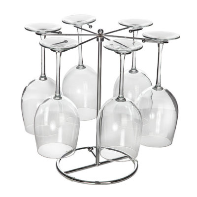 Tabletop Wine Glass Rack Silver