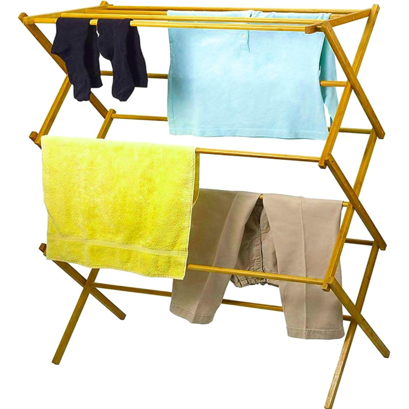 Séchoir à linge en bois, séchoir à linge en bambou