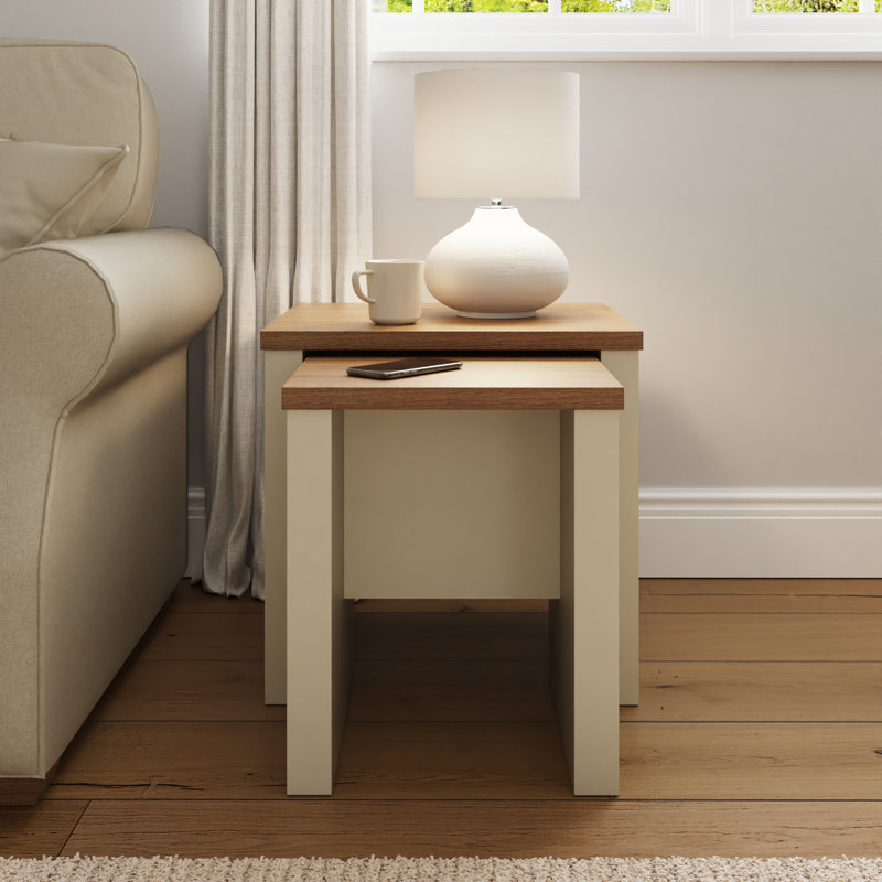 Beverly Sled Nesting Tables, Cream