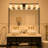 Varlet 6-Light Modern Bathroom Dimmable Vanity Light with White Glass Shades
