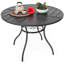  Table de salle à manger ronde 41,4 po avec trou pour parasol idéale pour la cour, la pelouse, le jardin