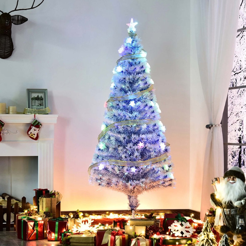 Arbre de Noël artificiel régulier (double) avec aiguilles bleues