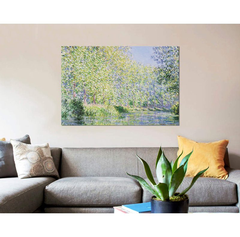 « the epte river near giverny » par claude monet, impression sur toile, H 12 po x l 18 po x P 1,5 po, Toile tendue