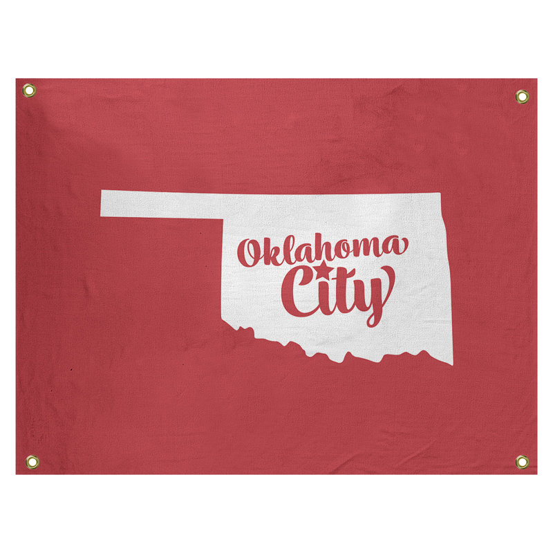 Tapisserie murale oklahoma city oklahoma, H 26 po x l 36 po, Rouge