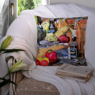 Barq's and Crabs Indoor/Outdoor Throw Pillow