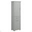 Grande armoire de rangement pour salle de bain, armoire de rangement autoportante avec deux tiroirs de tailles différentes et tablette réglable, panneau de fibres à densité moyenne avec finition peinte-351276951