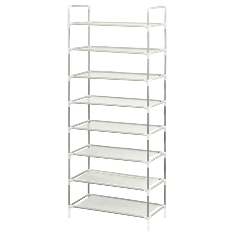 24 Pair Shoe Rack, Silver