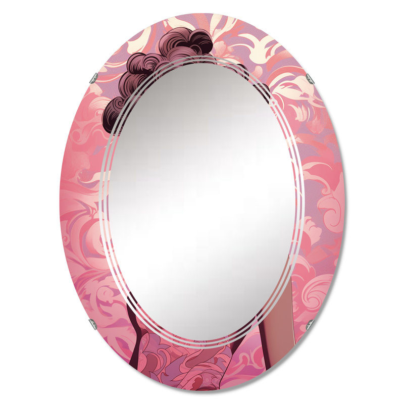 Geduhn - Miroir mural moderne ovale, 30 po x 20 po