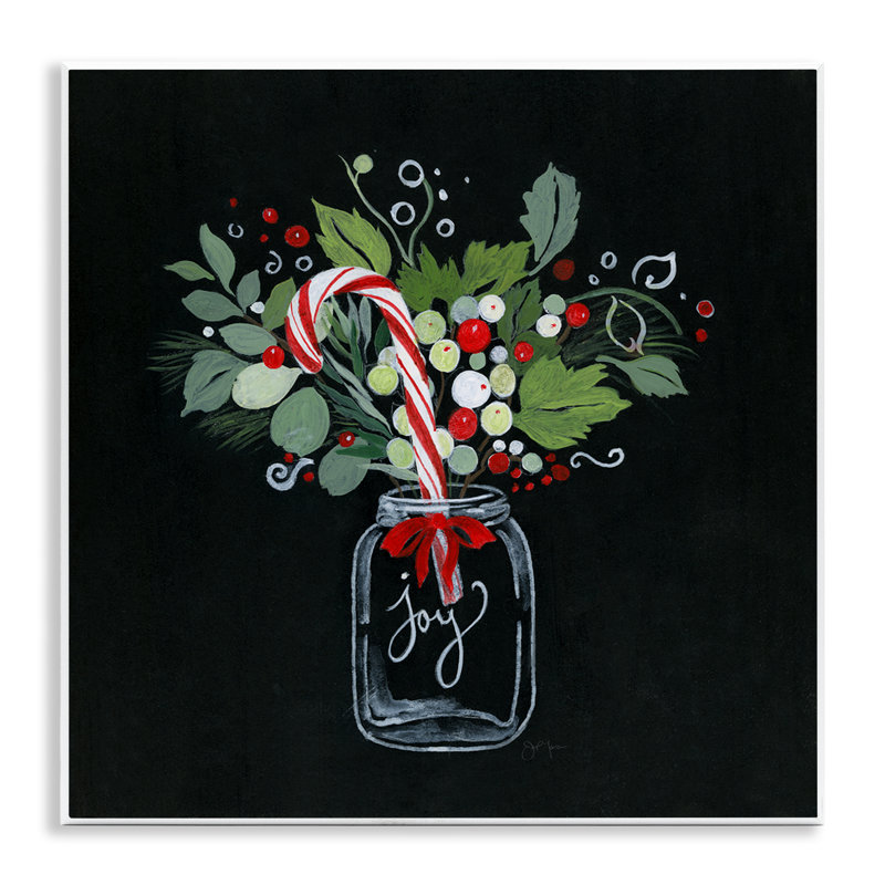 Joy Joy Cane Jar, art de la giclée encadrée par Janet Tava