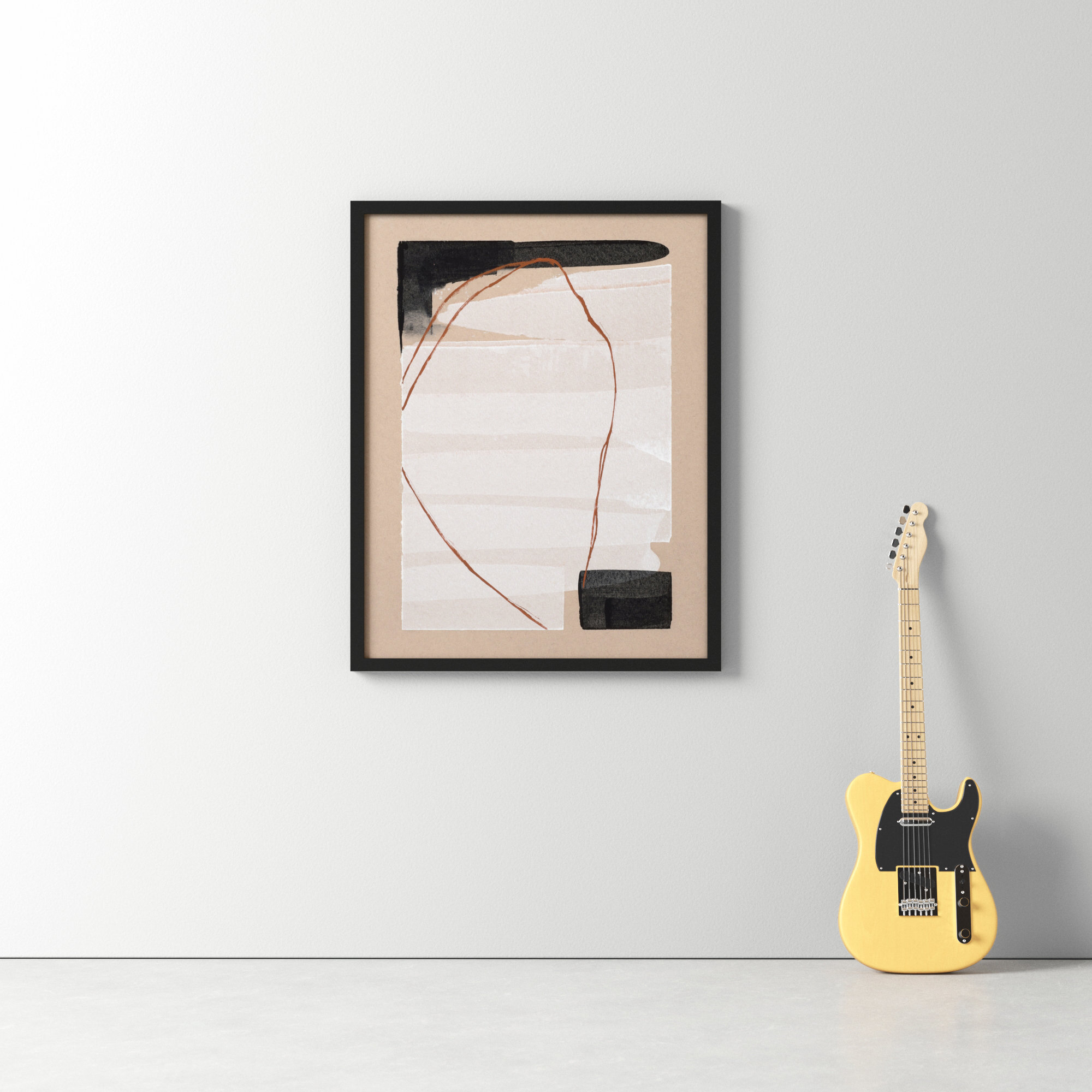 Orange Is The New Black 4 by Andrea Stokes, Black Framed, 38" H x 30" W x 1.25" D