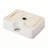 16"X12" White Ceramic Rectangular Vessel Bathroom Sink
