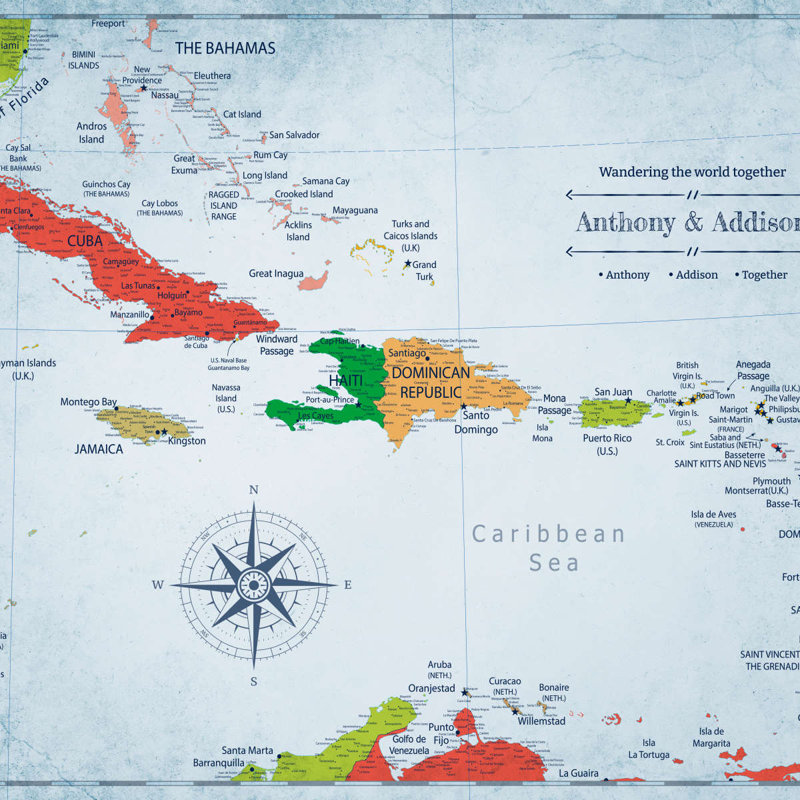 Amitabh personnalisé des Caraïbes, H 16 po x l 24 po, Oui