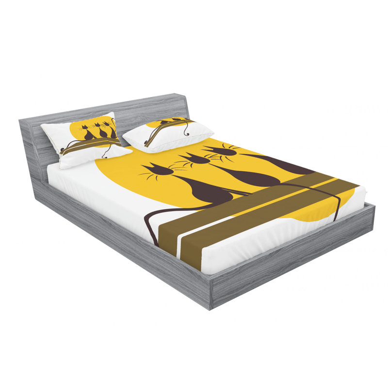 Microfiber Sheet Set, Queen Sheet Set with Fitted Sheet