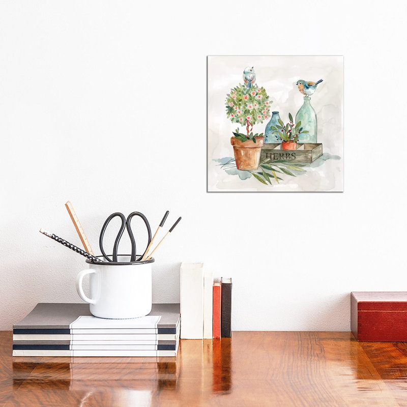 Garden Glimpse II by Carol Robinson - Wrapped Canvas Gallery-Wrapped Canvas Giclée, 30.48 cm H x 30.48 cm W