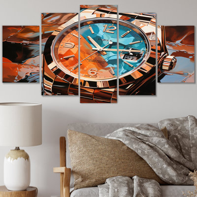 Luxe Luxury Bronze Infinity II - Décoration murale tendance - 5 panneaux