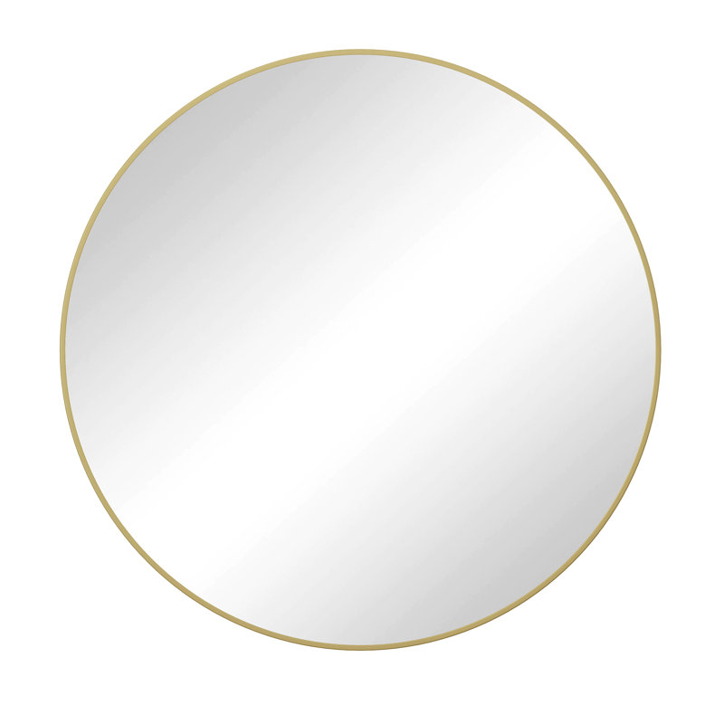 Metal Wall Mirror, 38"  x 38", Gold