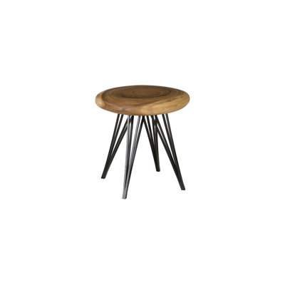 Tabouret à cordes sur pieds en métal noir