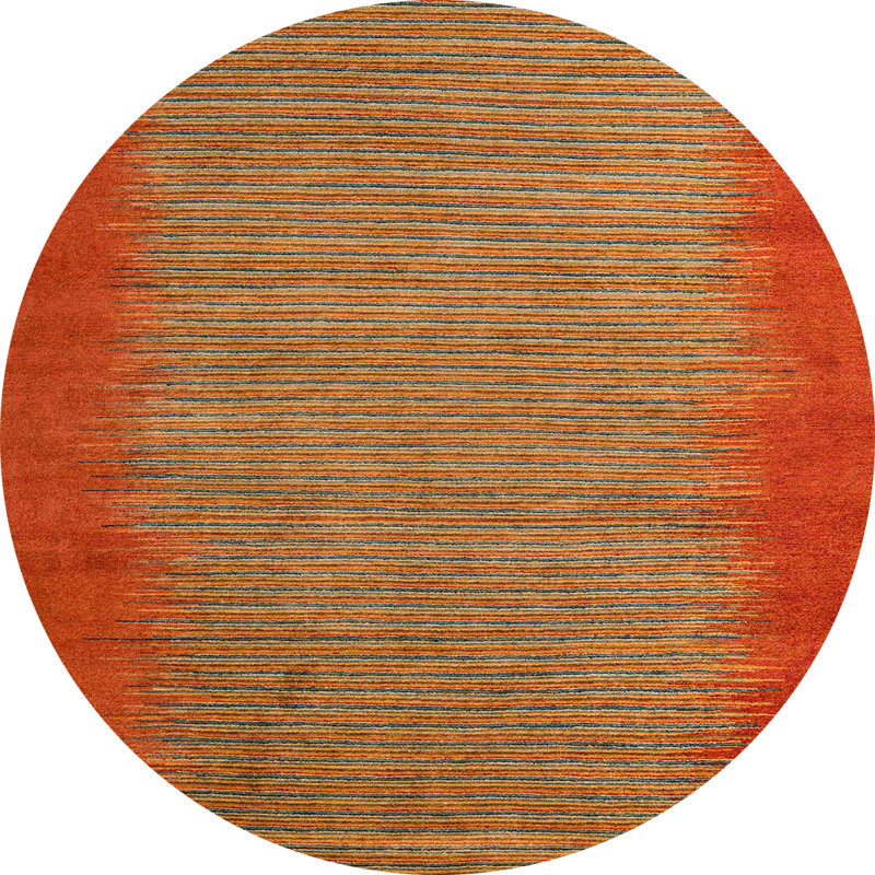 Tapis abstrait 100% lavable à la machine 4697, Rond 5 pi