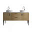 Meuble-lavabo autoportant 60 po avec évier, sans drain, sans robinet ni armoire d'appoint, 60 po KD