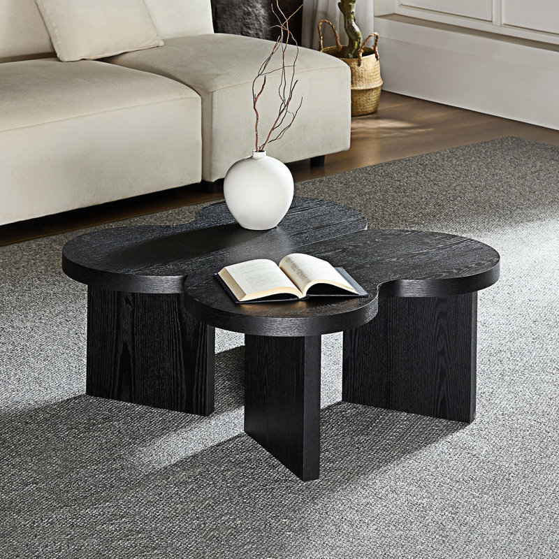 Table basse en bois, Noir
