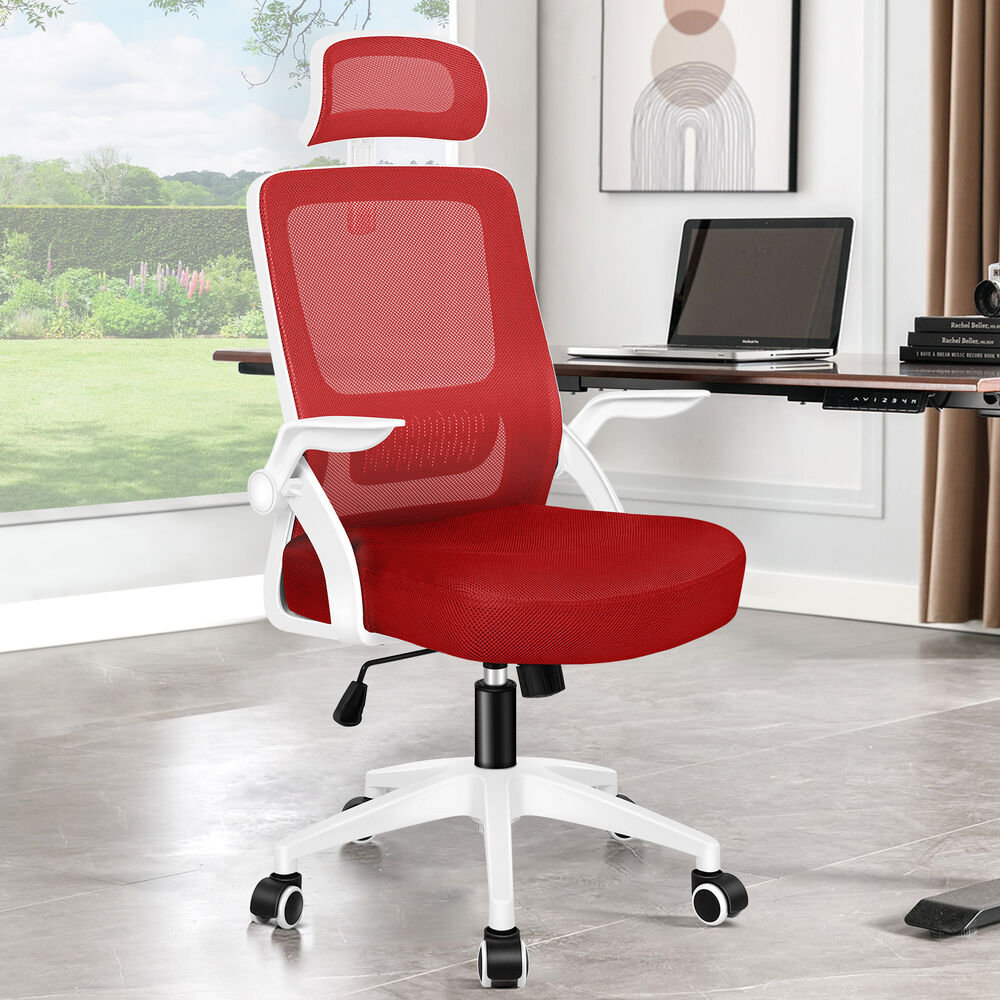 Mesh Office Chair Ergonomic Gas Lift Swivel Tilt Computer Gaming Pink