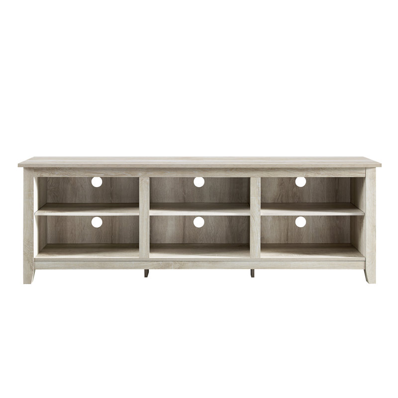 Sunbury Open Storage TV Stand, White Oak, 70"