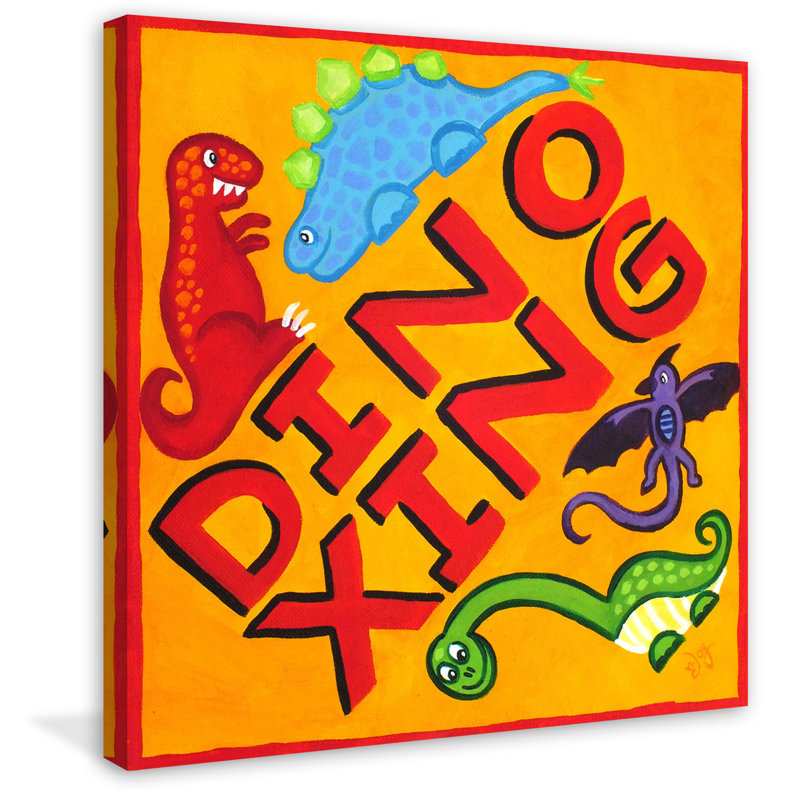 «Dino Crossing», reproduction sur toile tendue, H 18 po x l 18 po