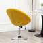 Chaise en velours Kimo jaune - pivotant à 360 degrés et pivotant confortable