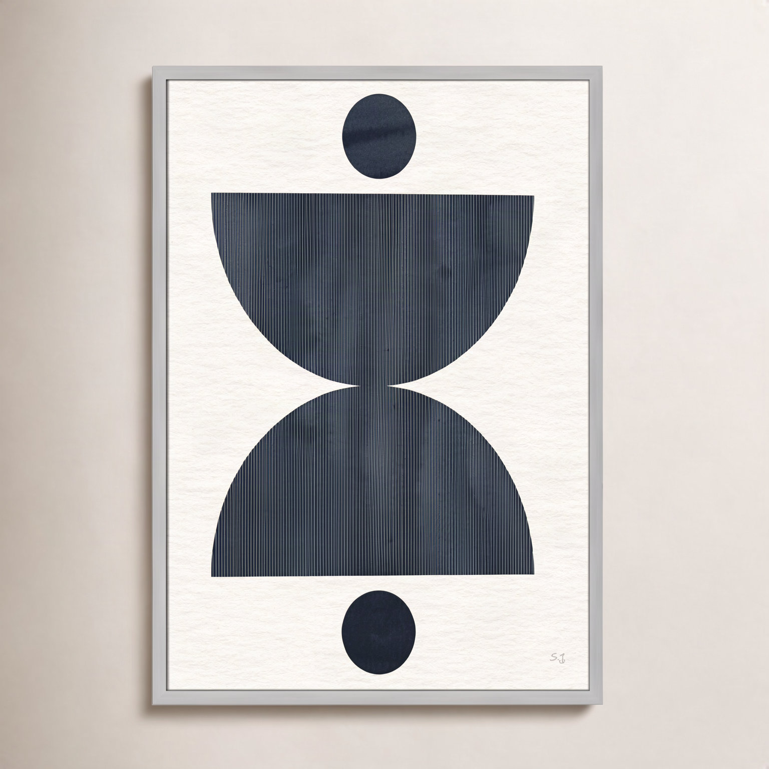 Eclipse II Print by Susan Jill, 35.5" H x 25.5" W x 0.75" D, Matte Silver Framed