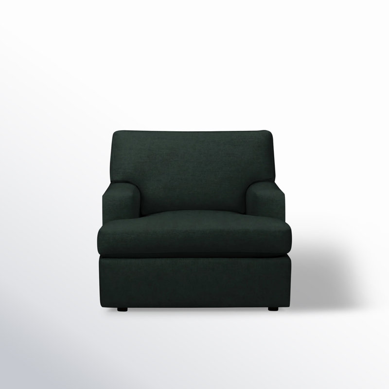 Cleo Upholstered Custom Accent Chair, Bella Hunter Performance Velvet