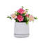 Ensemble de pots à fleurs en céramique émaillée blanche faite à la main de 2, 6 po et 8 po de diamètre, de style bambou, pour les tablettes et les orchidées d'intérieur et d'extérieur, argile respirante