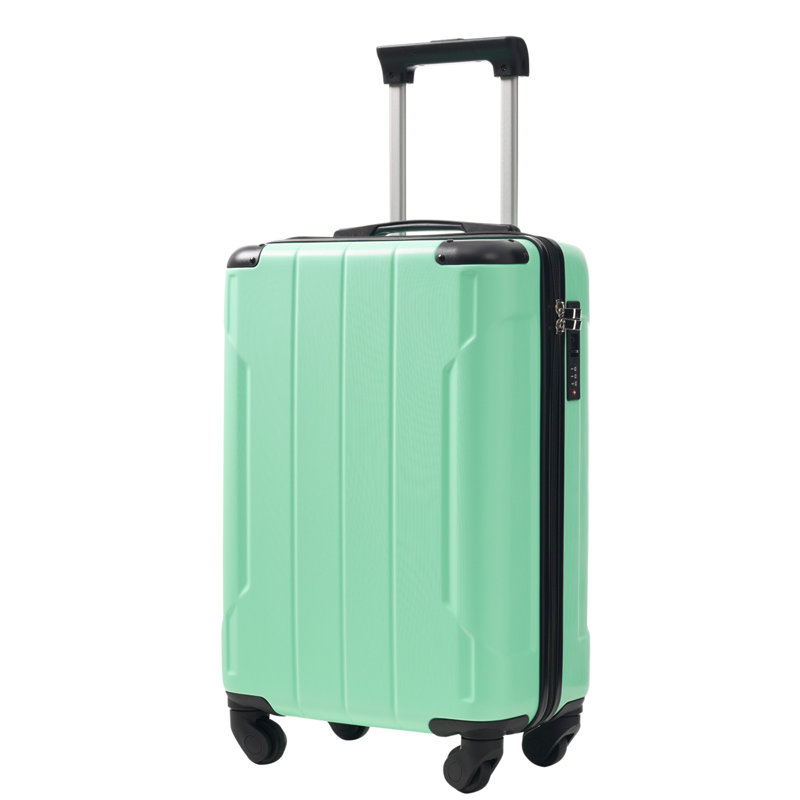 Bagage à main 20 pouces Hardshell, valise légère en ABS durable avec roulettes pivotantes, verrou TSA intégré, 2 cubes de rangement