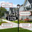 Park Place Oval Double Sided Reflective Address Sign With Solar Light- 48"-88427758
