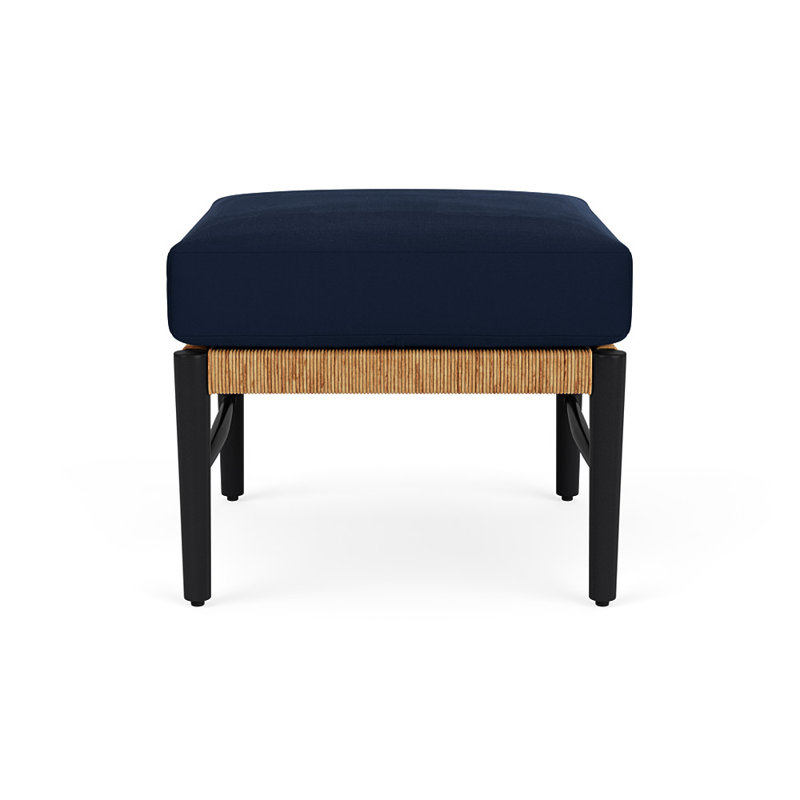Galloway Outdoor Ottoman Patio Ottoman, Decorline Navy